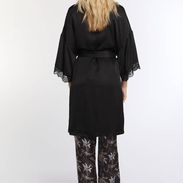 CCDK  Duster/ochtendjas CCDK  jeanette kimono zwart