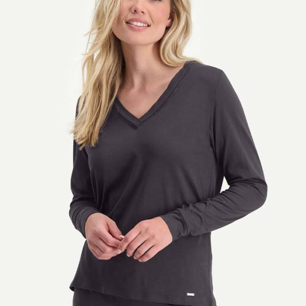 Cyell Dames nachtmode overig Cyell solids top grijs