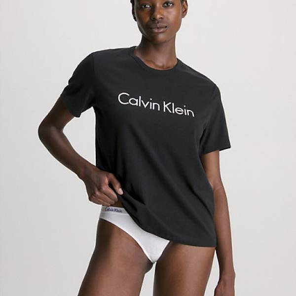 Calvin Klein Dames nachtmode overig Calvin Klein logo tshirt zwart