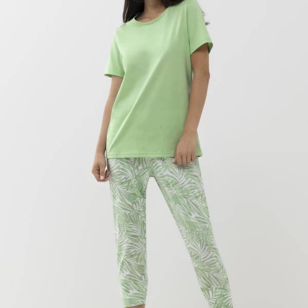 Mey Pyjama heren Mey kailee  pyjama groen combinatie