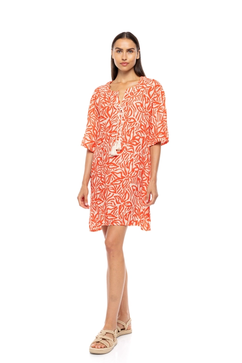 Pink Label Pink Label coral flower tuniek