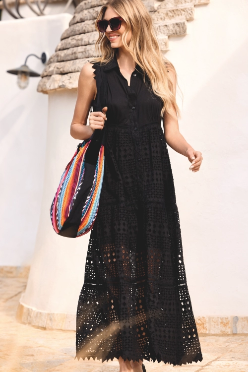 David David triangle mallory long dress